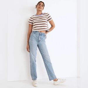 Madewell The Perfect Vintage Straight‎ Jeans Carpenter Edition in Dunview Wash